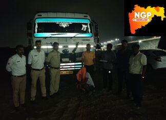 कुही पोलिसांनी अवैध रेती वाहतुकीचा टिप्पर पकडला