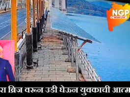 आंभोरा येथील पुलावरून उडी घेऊन तरुणाची आत्महत्या ; घटना सीसीटीव्ही मध्ये कैद